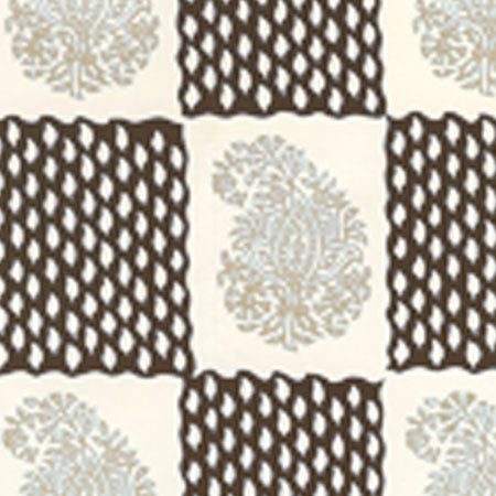 5090-01WP BANGALORE Taupe Brown Quadrille Wallpaper