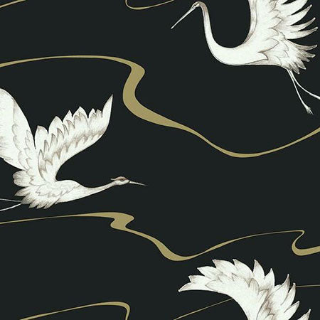 BW3871 Soaring Cranes York Wallpaper
