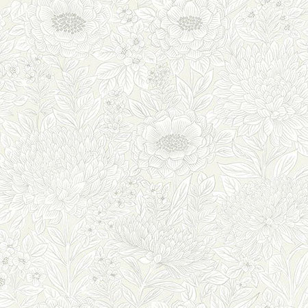 BW3921 Wood Block Blooms York Wallpaper