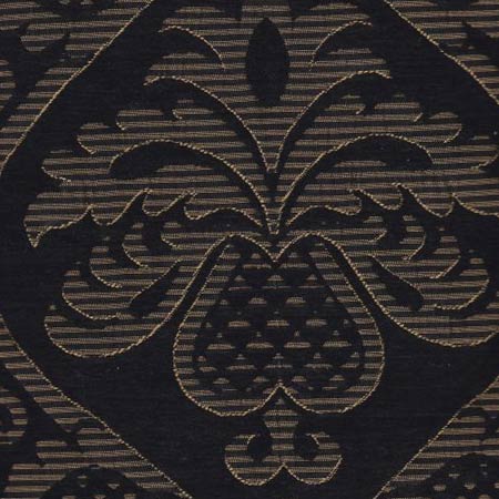 009016T Concordia Damask Noir Quadrille Fabric