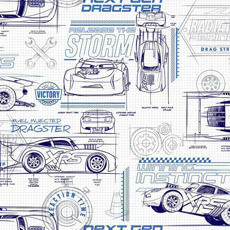 DI0916 Cars Schematic York Wallpaper