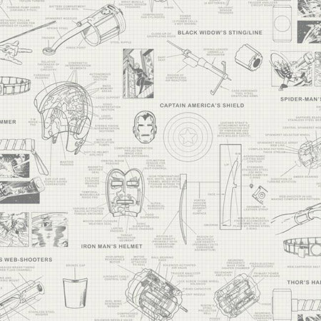 DI0937 Avengers Schematic York Wallpaper