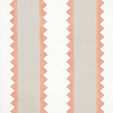 F916231 KISMET STRIPE Coral Thibaut Fabric