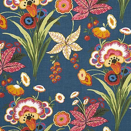 F920854 PASADENA Navy Thibaut Fabric