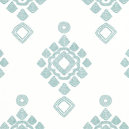 F981320 PROVINCE MEDALLION Seaglass Thibaut Fabric