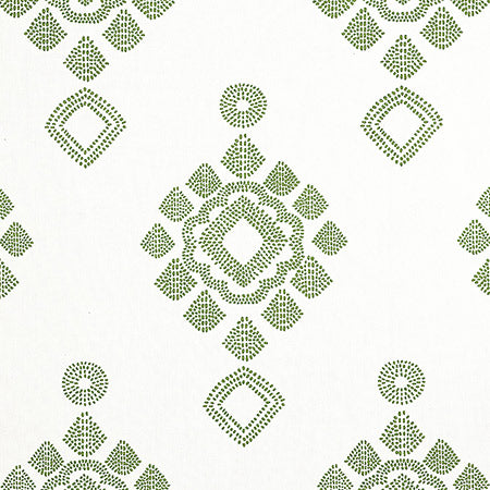 F981322 PROVINCE MEDALLION Spruce Thibaut Fabric