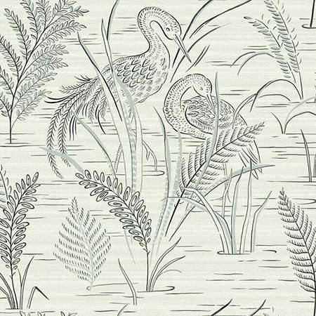 GR5953 FERNWATER CRANES York Wallpaper
