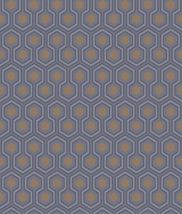 95/3015-CS HICKS HEXAGON Dk Gry Bronz Cole & Son Wallpaper