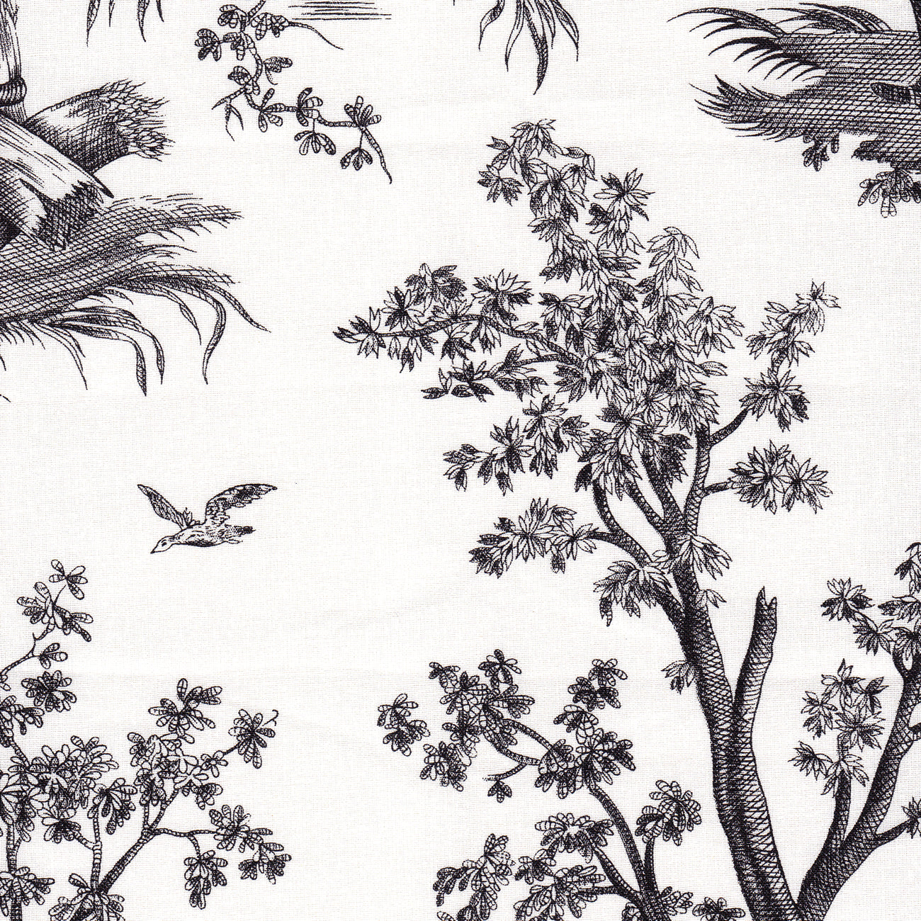 4257-106 BALLON DE GONESSE TOILE Noir Quadrille Fabric