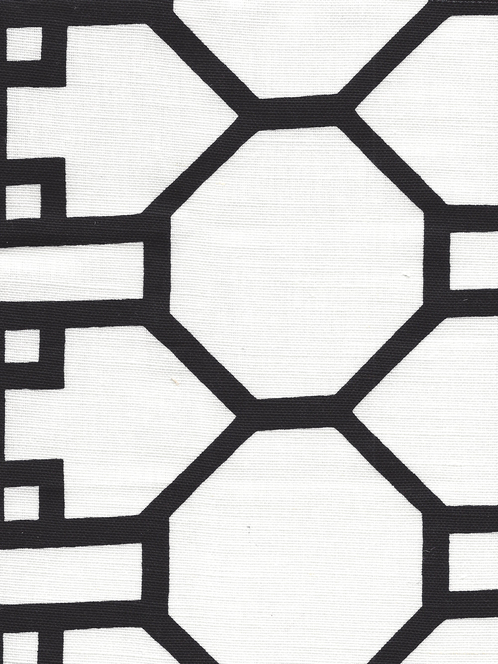 300410FW Brighton Black on White Quadrille Fabric