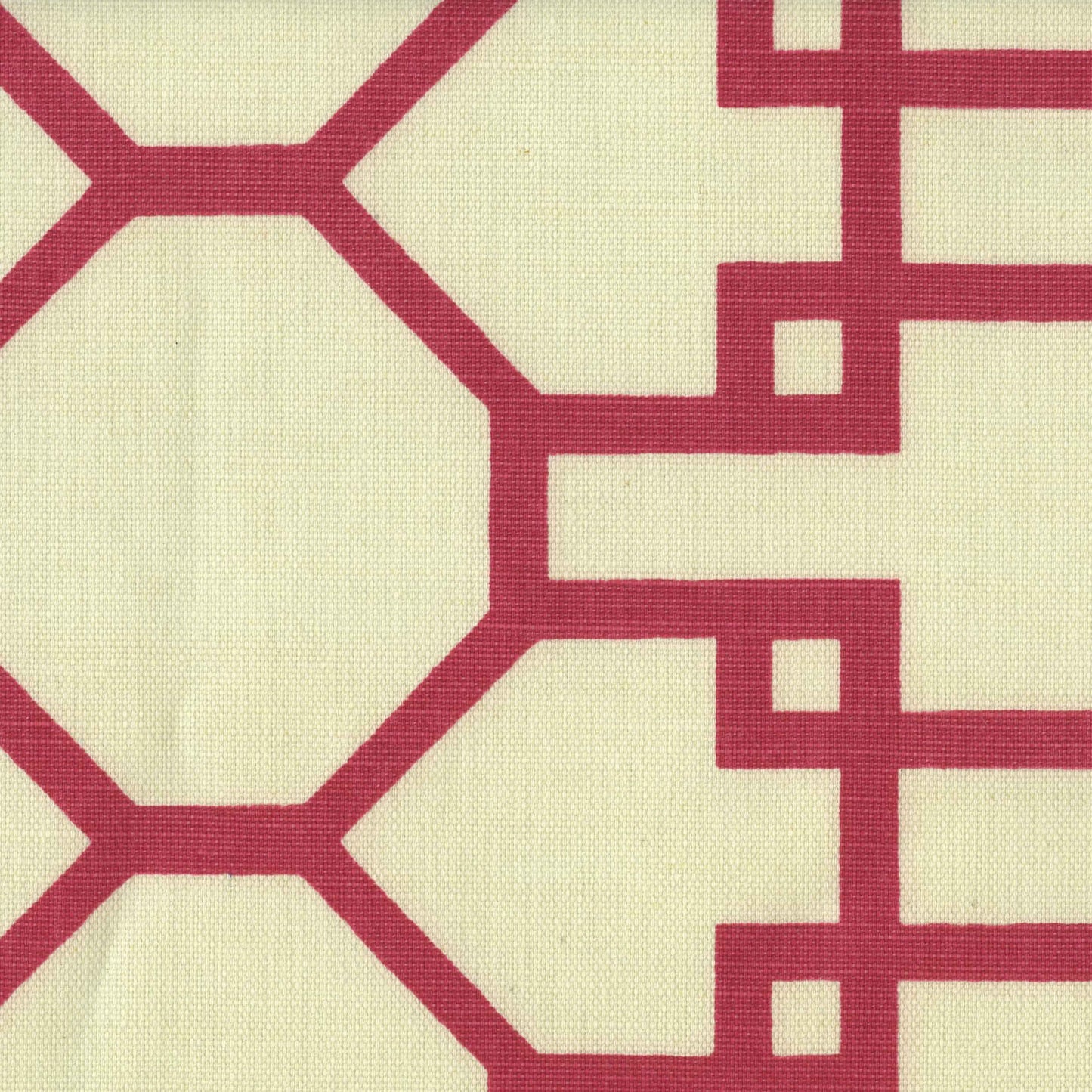 300405F Brighton Magenta on Tint Quadrille Fabric