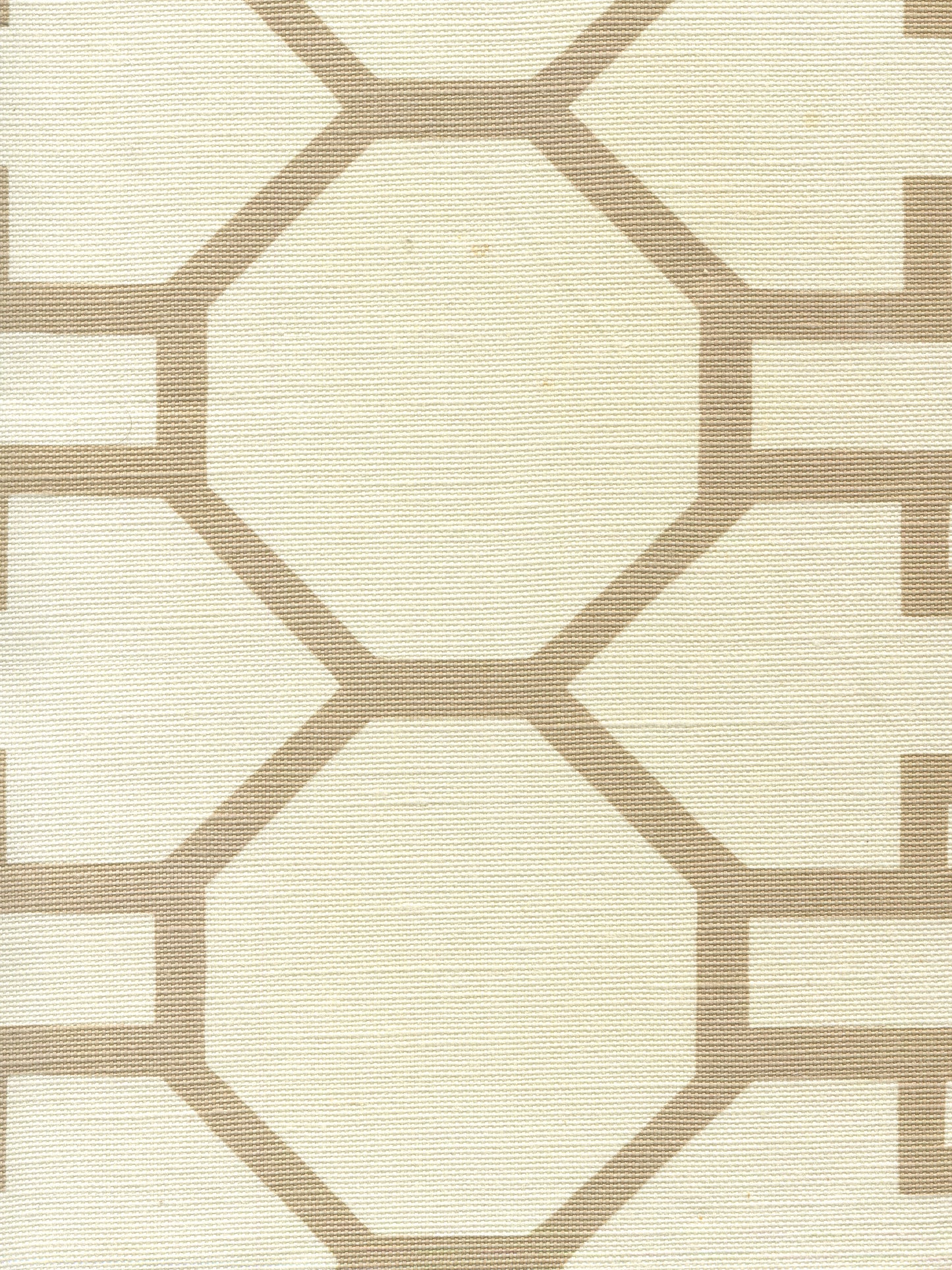 300400F Brighton Taupe on Tint Quadrille Fabric