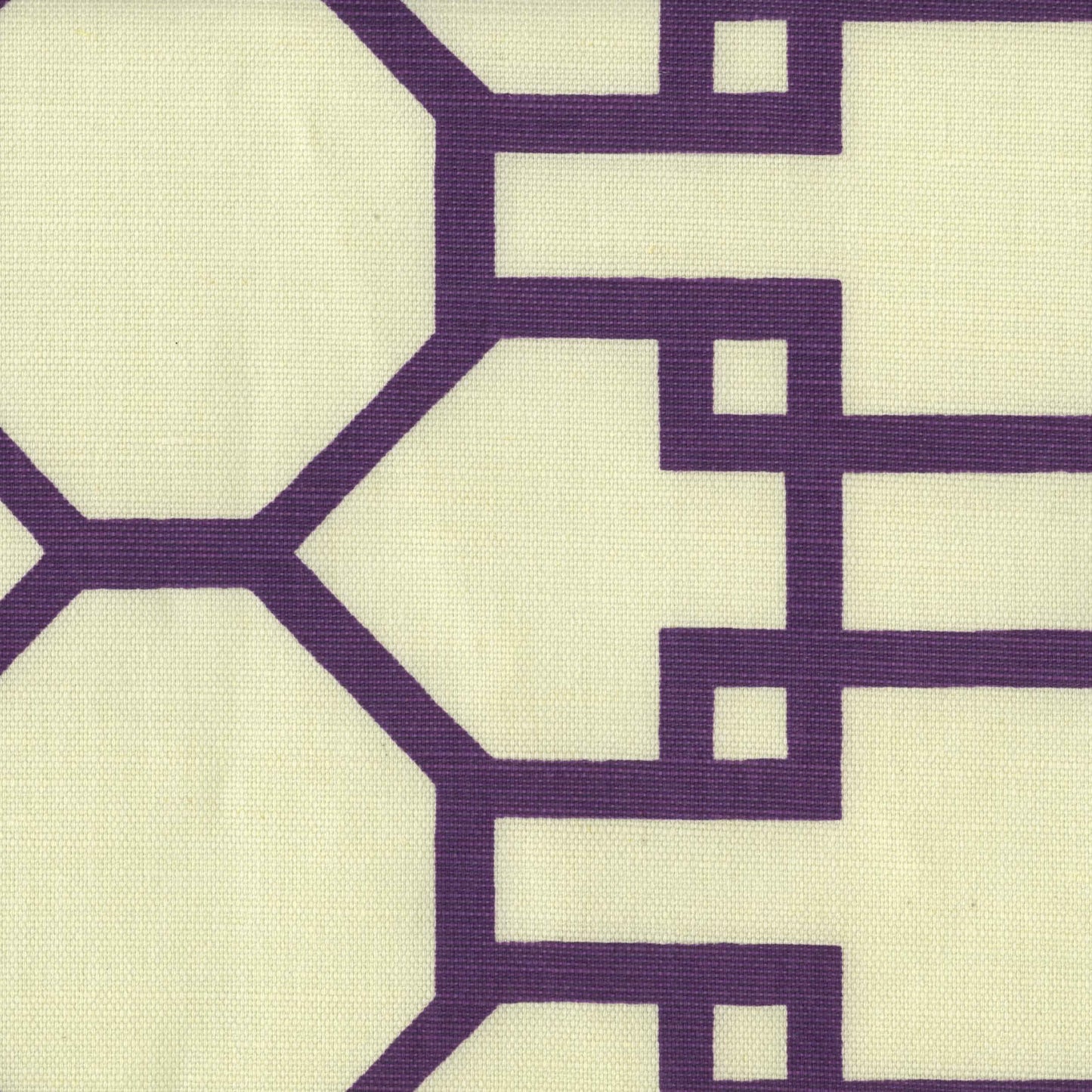 300407F Brighton Purple on Tint Quadrille Fabric
