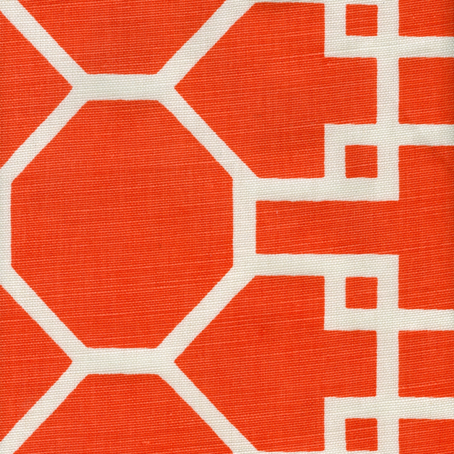 300423F Brighton Reverse Orange on Tint Quadrille Fabric