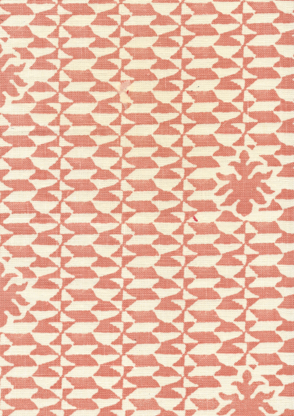 302242F CARLO II Terracotta on Curtain Weight Quadrille Fabric