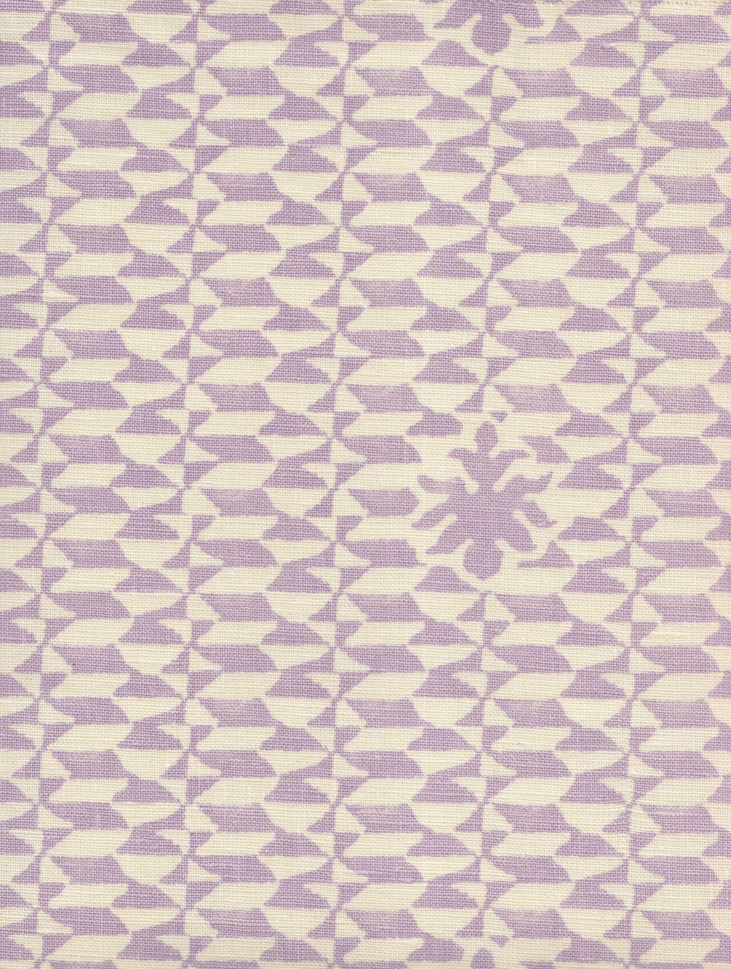 302230B-05 CARLO II NEUTRAL Soft Lavender on Tint Quadrille Fabric