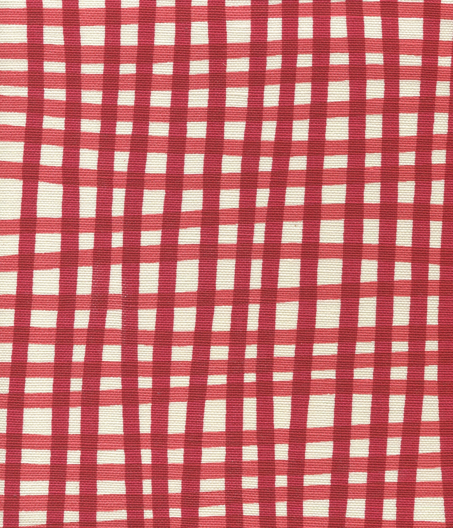 AC105-8LC COUNTRY CHECK Light Red on Tint Quadrille Fabric