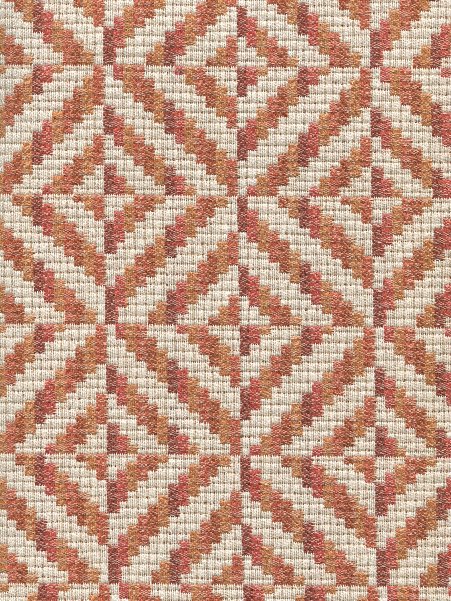 020170T Kaleidoscope Terracotta Burnt Orange Quadrille Fabric