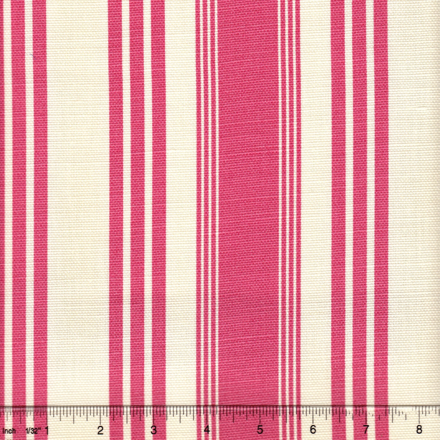 302743F Lane Stripe Pink on Tint Quadrille Fabric