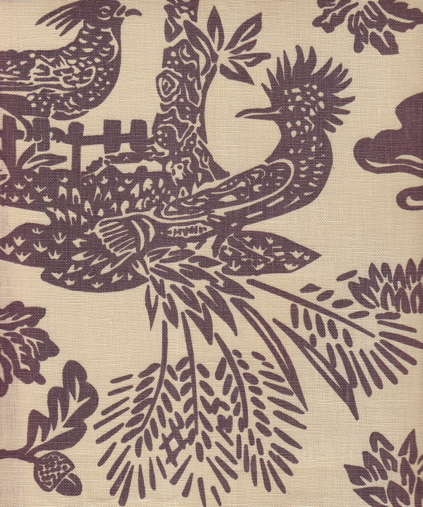 302450T-05 Magic Garden Gray on Tan Quadrille Fabric