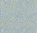 2510L-05 MAZE New Navy on Tint Quadrille Fabric