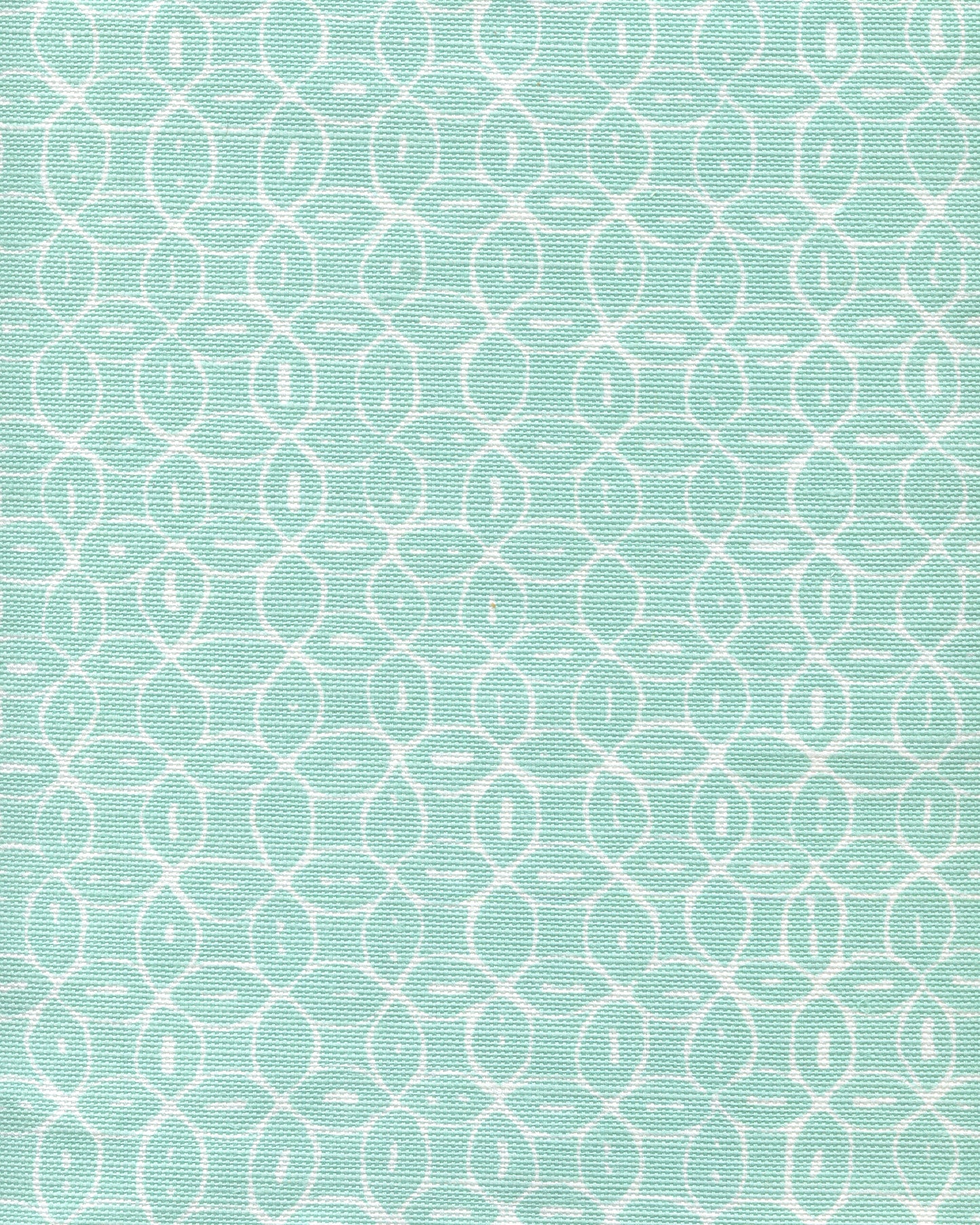 6455-13 MELONG BATIK REVERSE Light Turquoise on White Quadrille Fabric