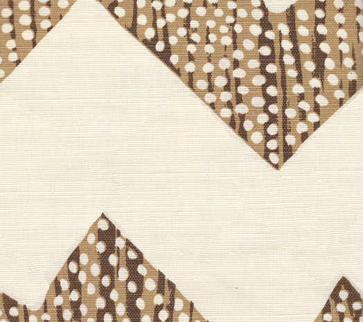 AC720-11 MOJAVE ZIG ZAG Mocha on Tint Quadrille Fabric