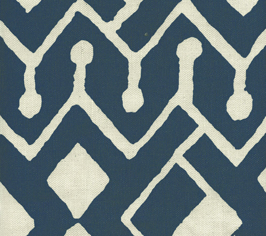 AC107-18 SAHARA Navy on Tint Quadrille Fabric