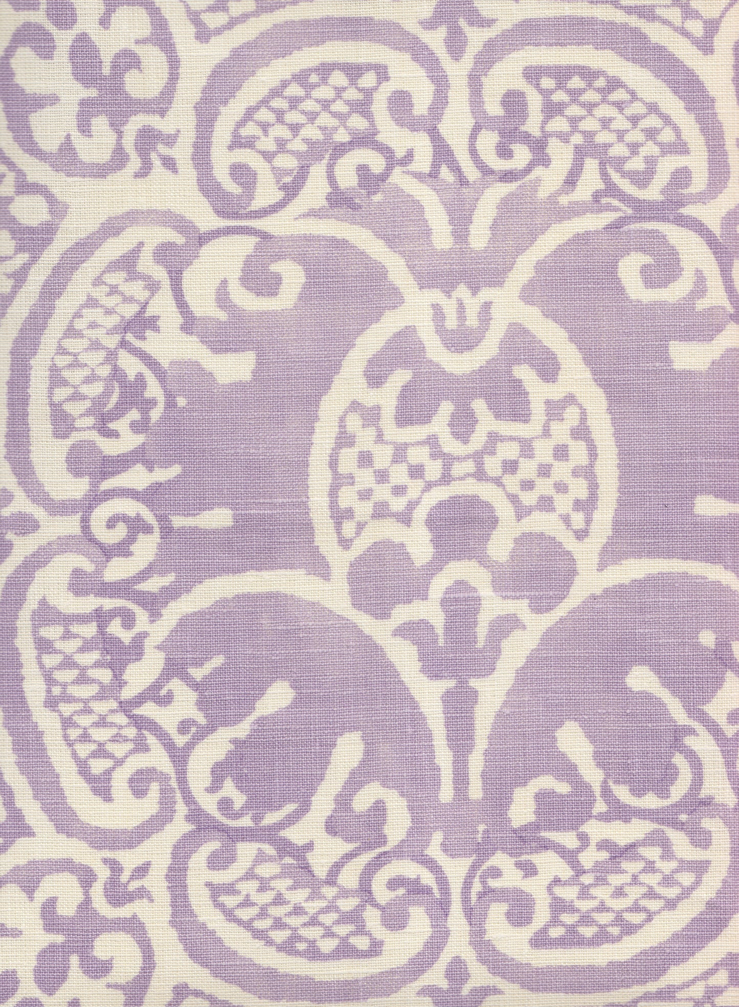 302200B-05 VENETO NEUTRAL Soft Lavender on Tint Quadrille Fabric