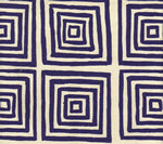 6170-24 ZIGGURAT Navy on Tint Custom Only Quadrille Fabric