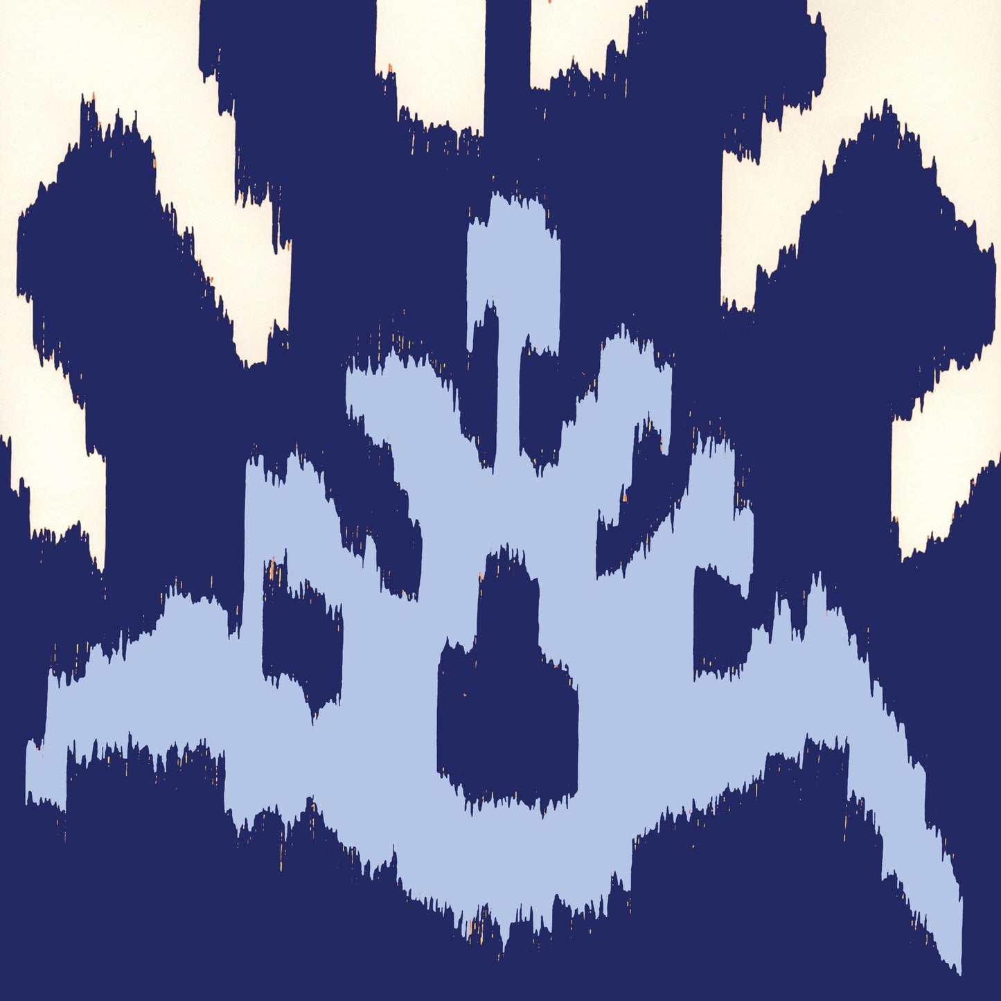 302830W-05WP KAZAK New Navy Denim Blue Quadrille Wallpaper