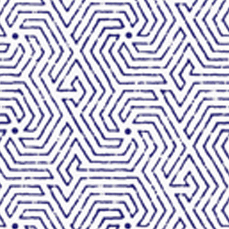 2510-15WP MAZE Navy Quadrille Wallpaper