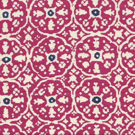 149-34 NITIK II Magenta New Navy on Tint Quadrille Fabric