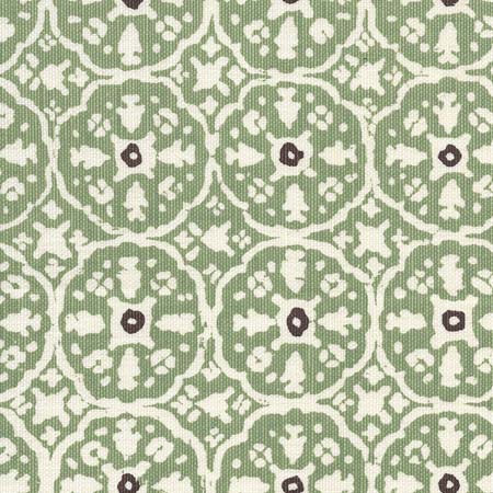 149-39 NITIK II Jungle Green Brown on Tint Quadrille Fabric