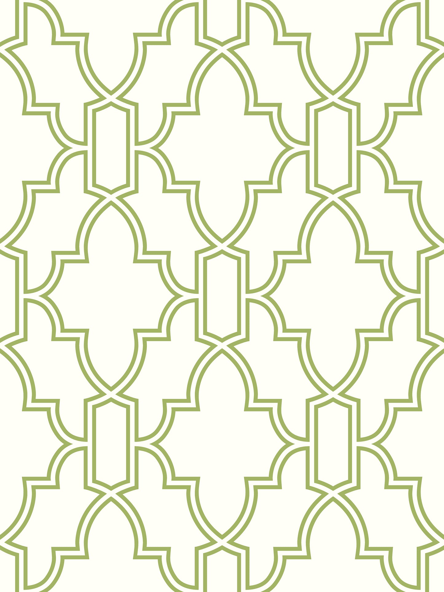 NW31604 NextWall NextWall Peel & Stick Wallpaper Green and White Tile Trellis Green & White