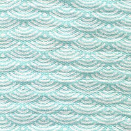 8180W-02 SETO II Turquoise on White Quadrille Fabric