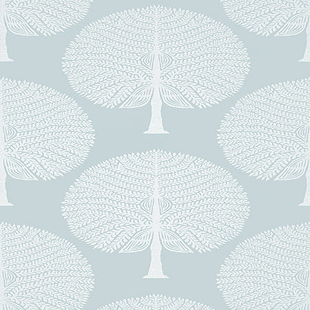 T10600 MULBERRY TREE Spa Blue Thibaut Wallpaper