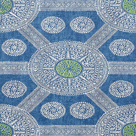 T10636 STONINGTON Blue And Green Thibaut Wallpaper