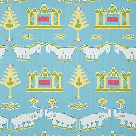 T10644 KINGDOM PARADE Turquoise Thibaut Wallpaper