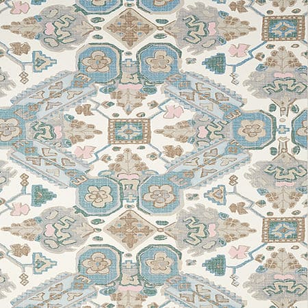 T10825 PERSIAN CARPET Spa Blue Thibaut Wallpaper