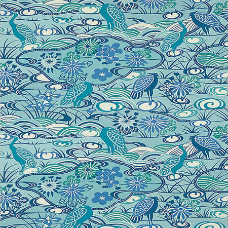 T13333 HERON STREAM Turquoise Thibaut Wallpaper