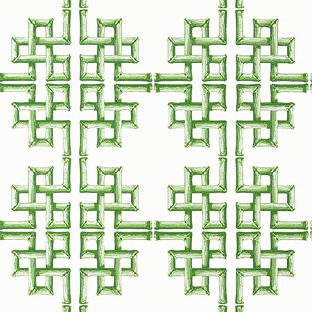 T13900 BOCA BAMBOO Green Thibaut Wallpaper