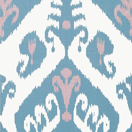 T16249 INDIES IKAT Lavender And French Blue Thibaut Wallpaper