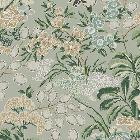 T42039 MEADOW Sage Thibaut Wallpaper