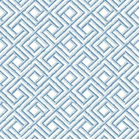 T42048 FRENCH LATTICE Blue Thibaut Wallpaper