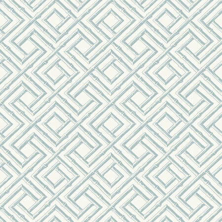 T42050 FRENCH LATTICE Spa Blue Thibaut Wallpaper
