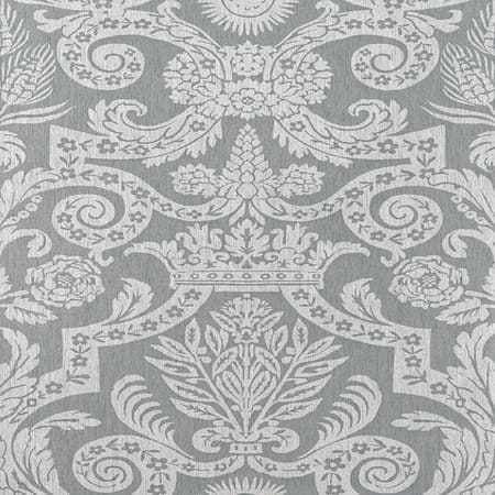 T6028 HARVARD DAMASK Silver Grey Thibaut Wallpaper