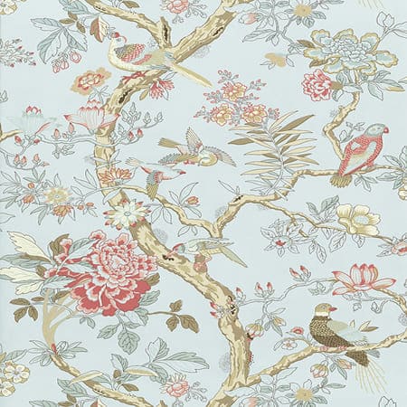 T6060 PAPAGAYO Aqua Thibaut Wallpaper