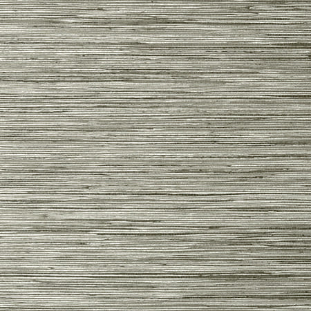 T75120 JINDO GRASS Charcoal On Metallic Silver Thibaut Wallpaper