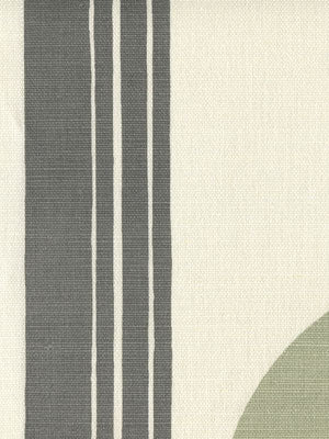 7830V-07 TETE A TETE VERTICAL Dark Gray Gray Lime Quadrille Fabric